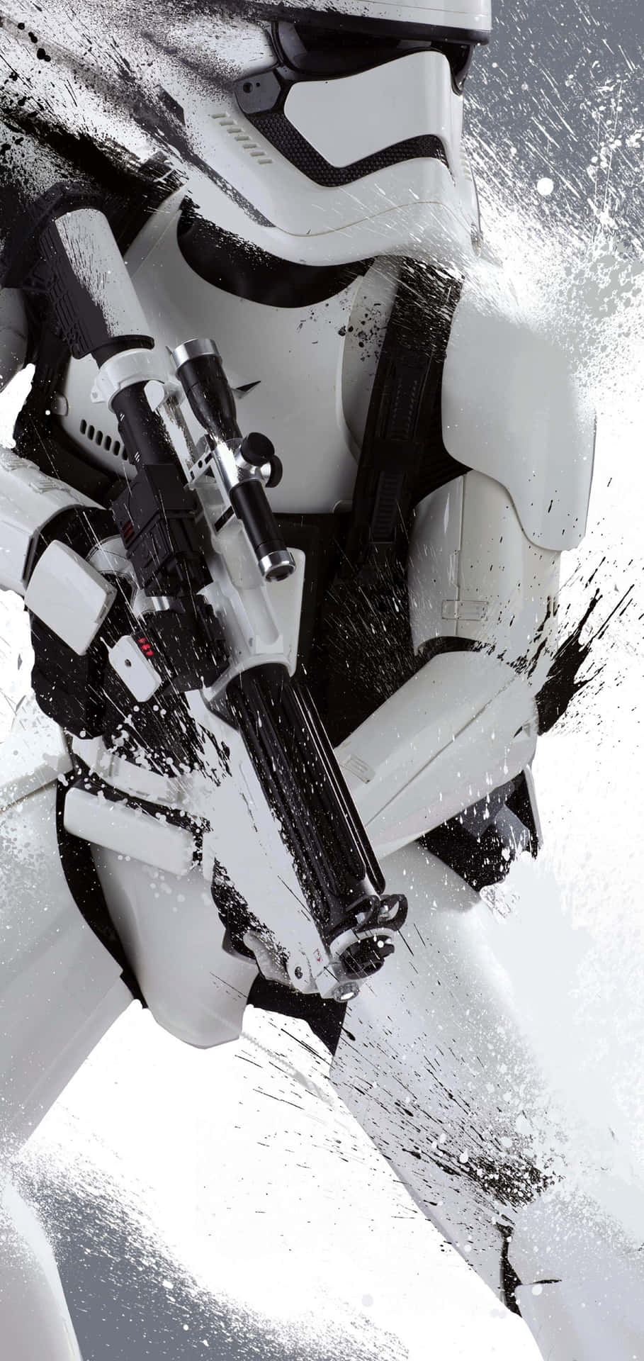 A Stormtrooper Is Holding A Gun Background