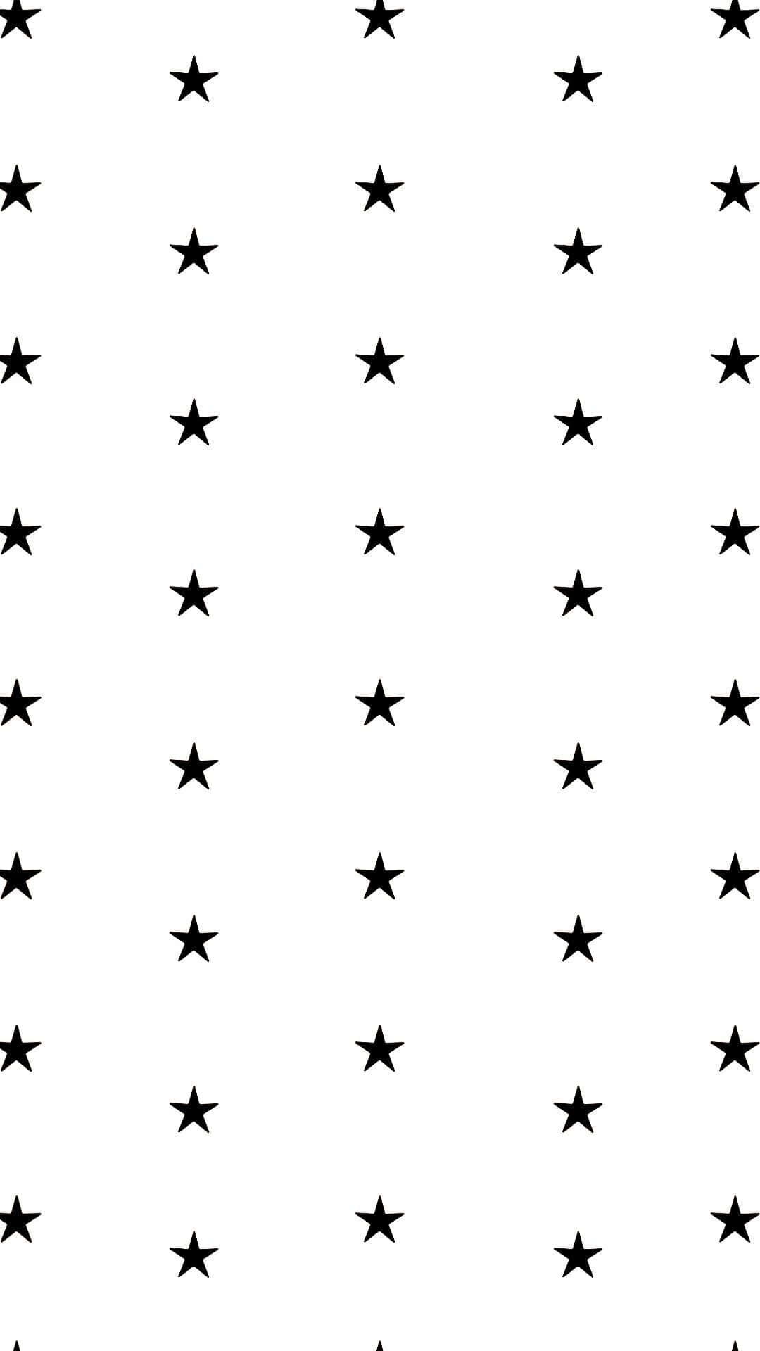 A Striking Black And White Star Design Background