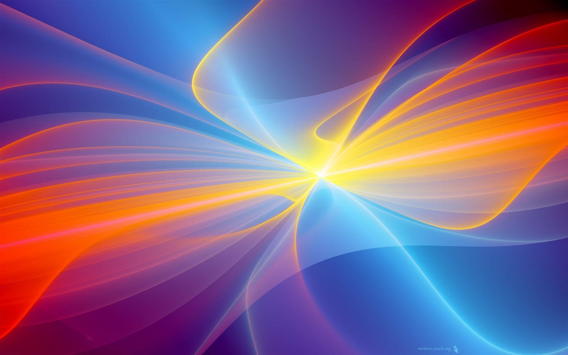 A Striking Blue And Orange Abstract Background