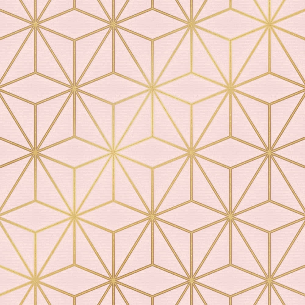 A Striking Combination Of Light Pink And Gold, Creating An Elegant Statement Look. Background