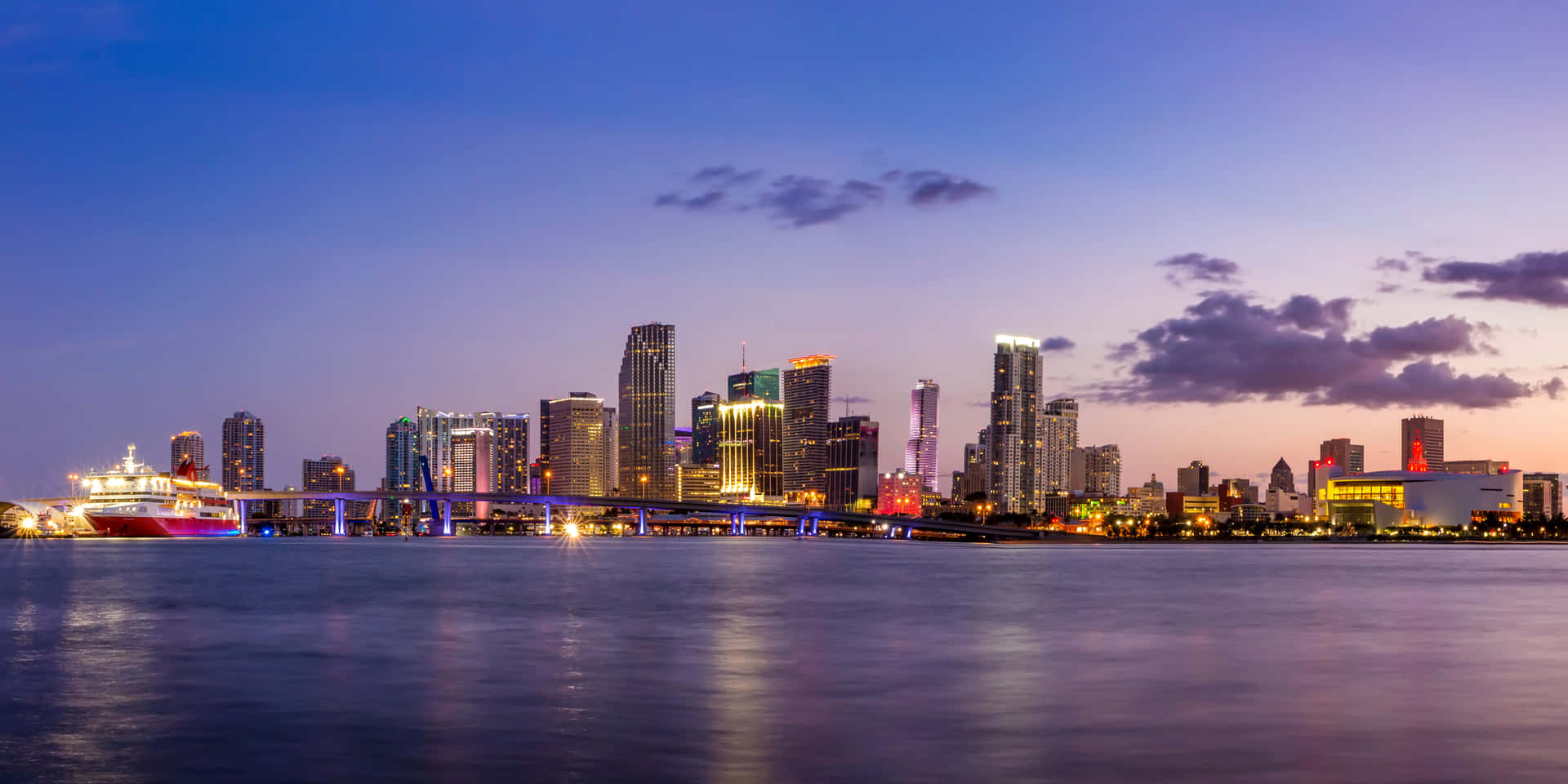 A Stunning Aerial View Of Downtown Miami In 4k Background