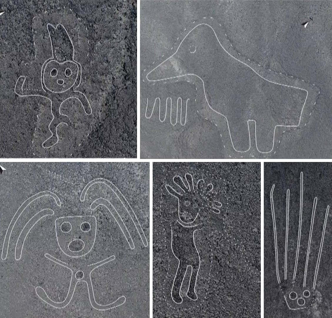 A Stunning Aerial View Of The Mysterious Nazca Lines Background