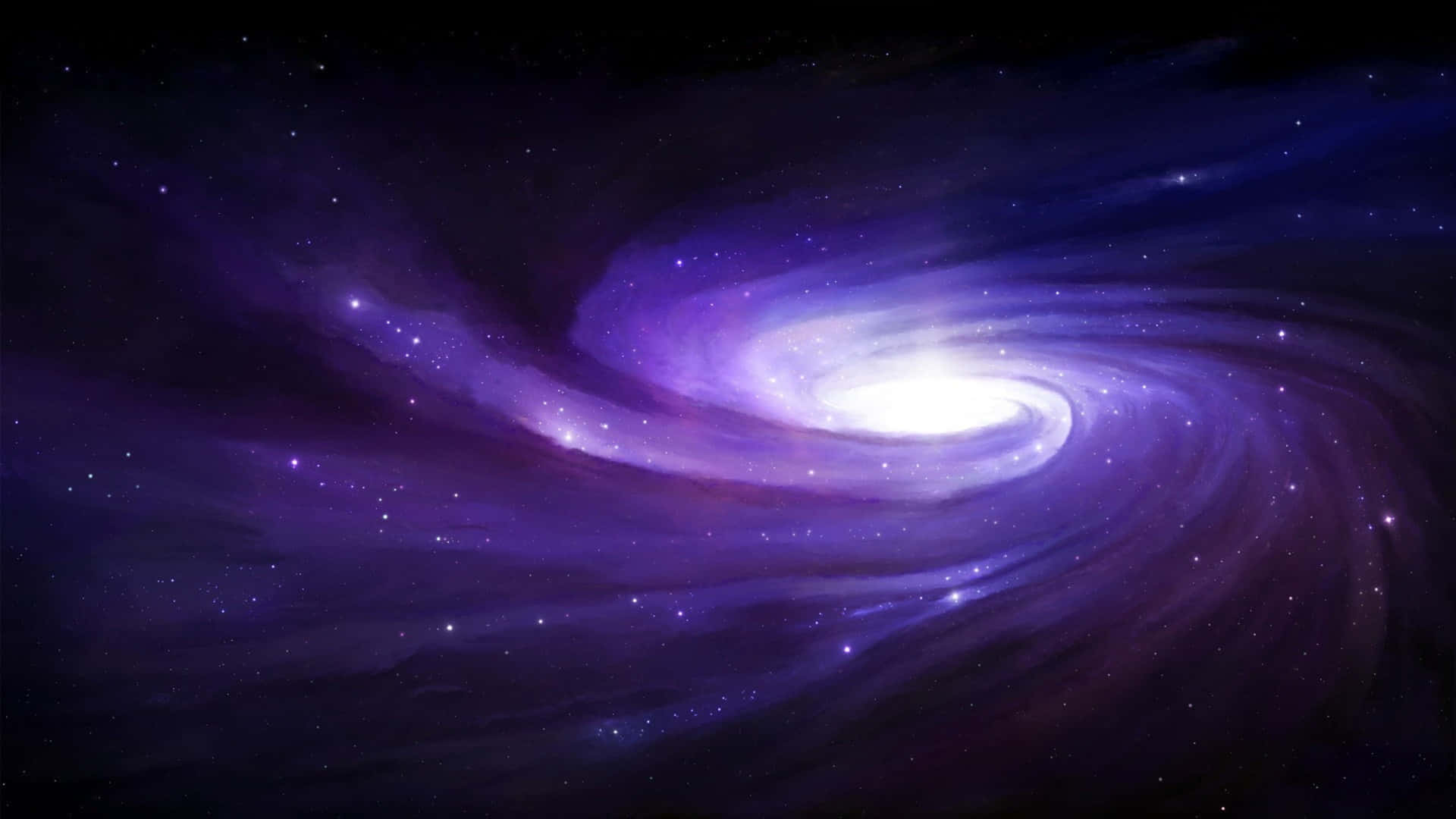 A Stunning Black And Purple Galaxy Background