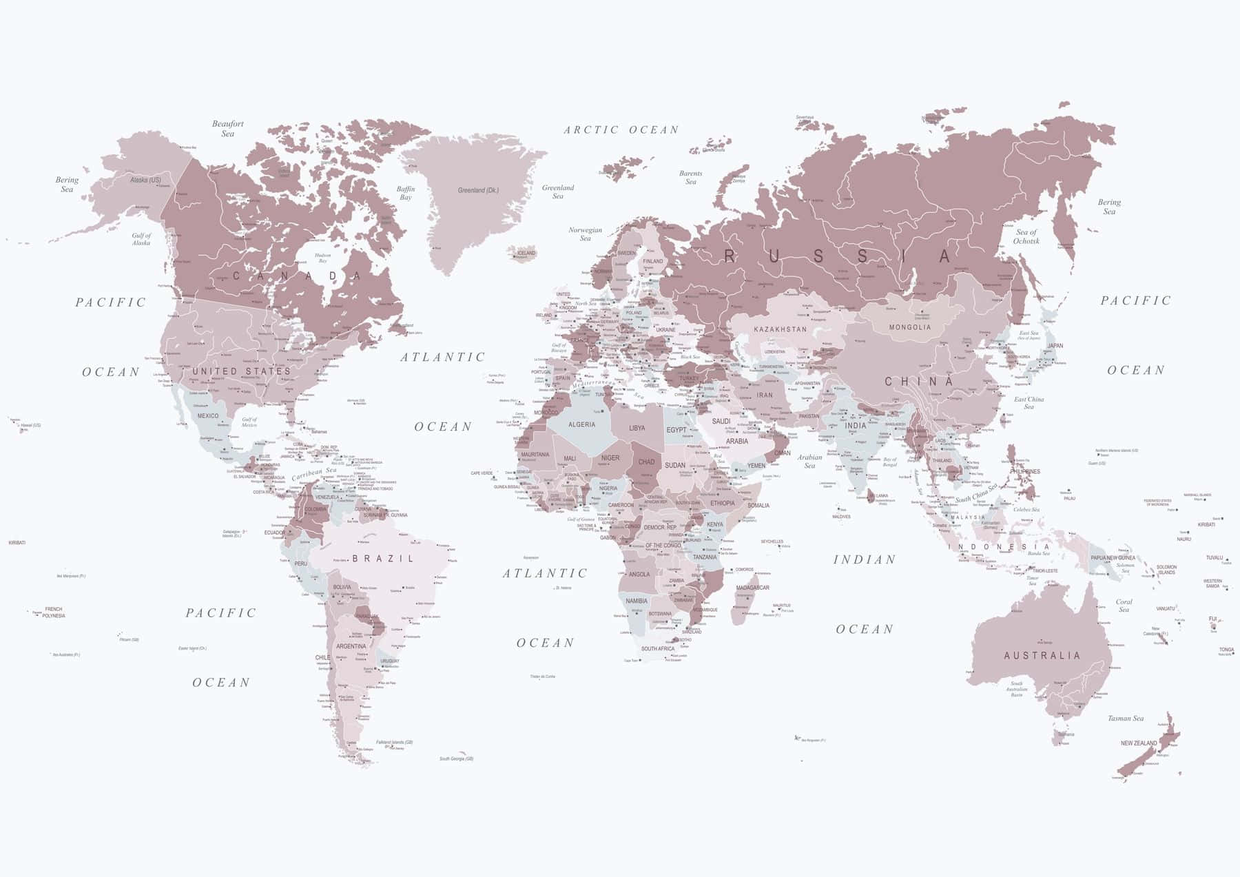 A Stunning Illustration Of A World Map Background