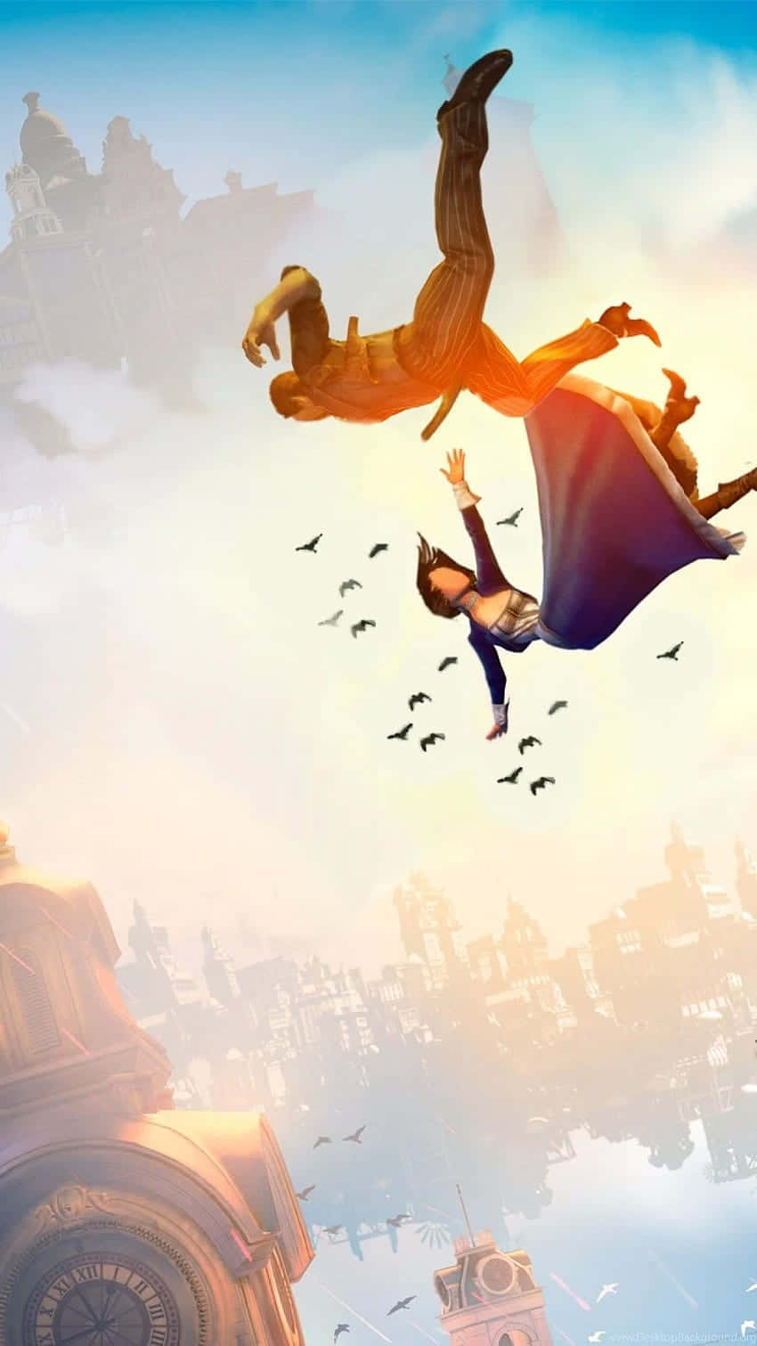 A Stunning Landscape Of The Underwater City Of Bioshock On An Iphone Background