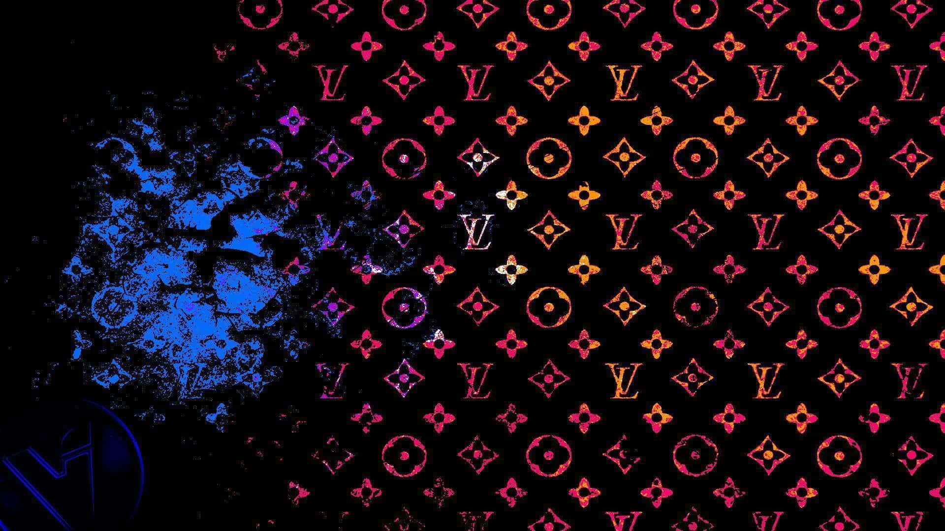A Stunning Louis Vuitton Print Showcases The Brand's Bold And Iconic Logo. Background