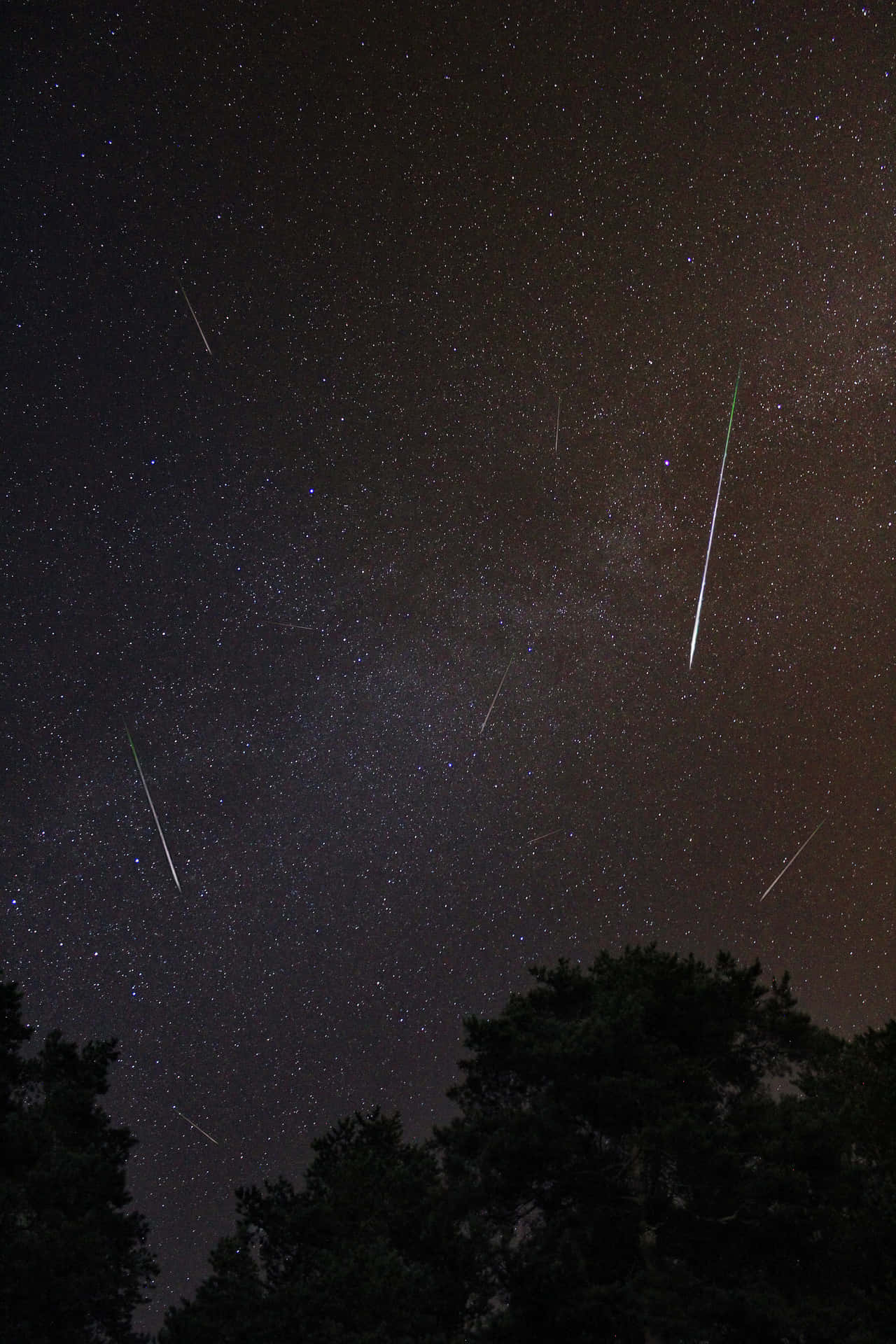 A Stunning Meteor Streaking Across The Night Sky Background