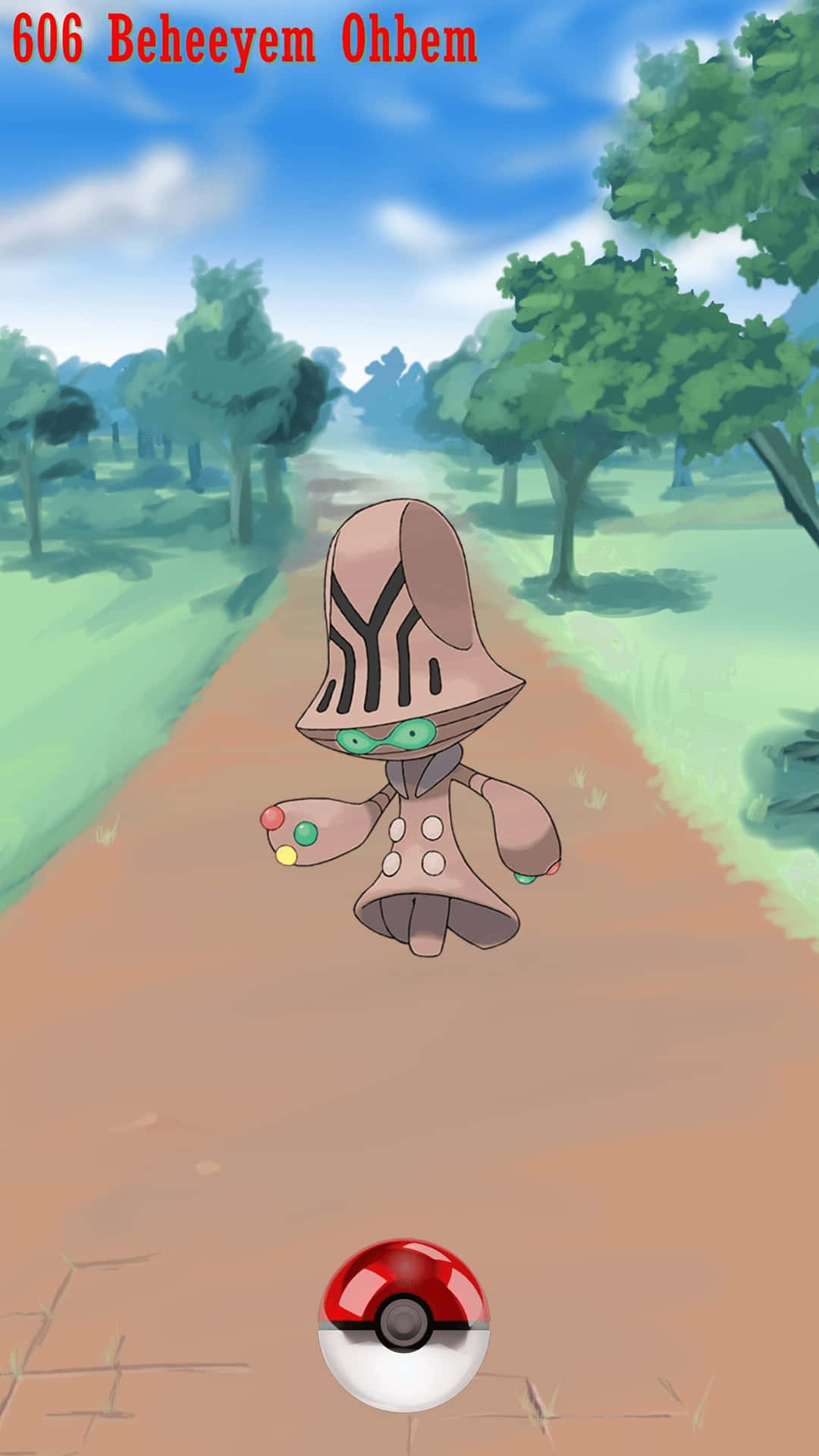 A Stunning Pictorial Portrait Of The Psychic Pokemon, Beheeyem Background