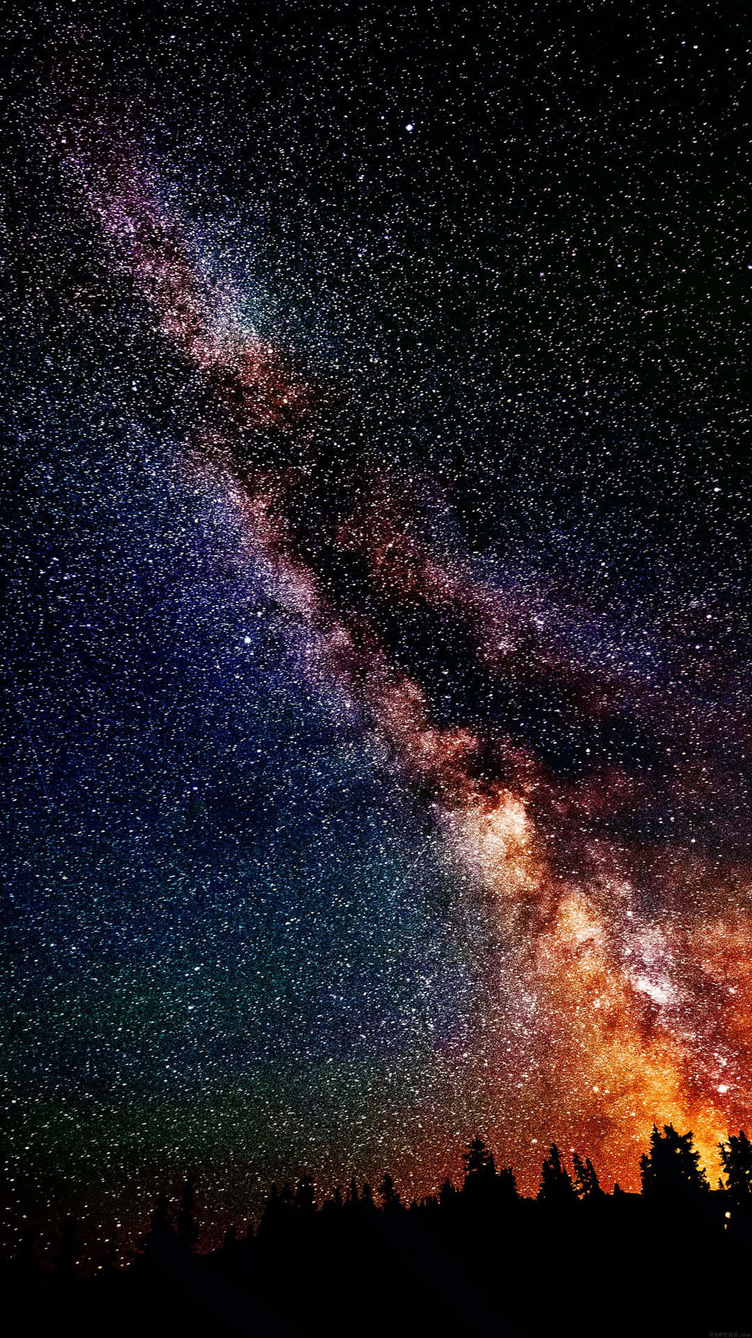 A Stunning Scenic View Of The Milky Way Filled With Stars Background