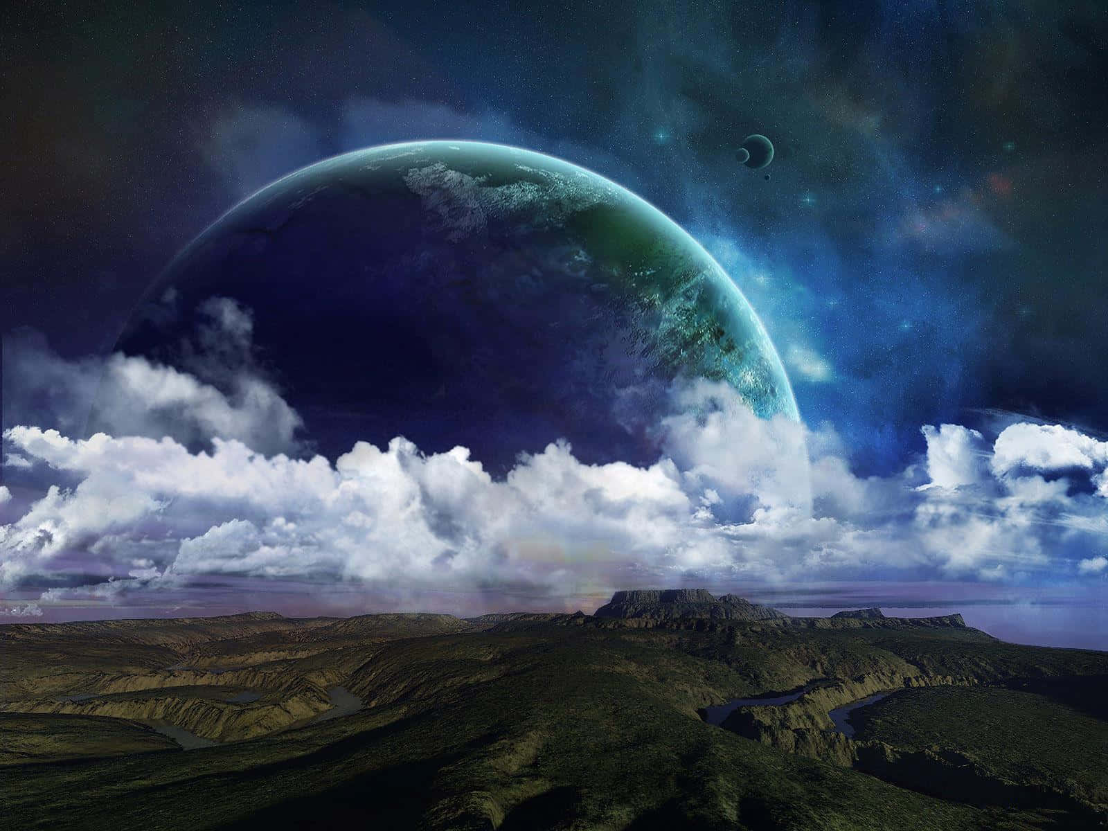 A Stunning View Of Planet Earth From Outer Space Background