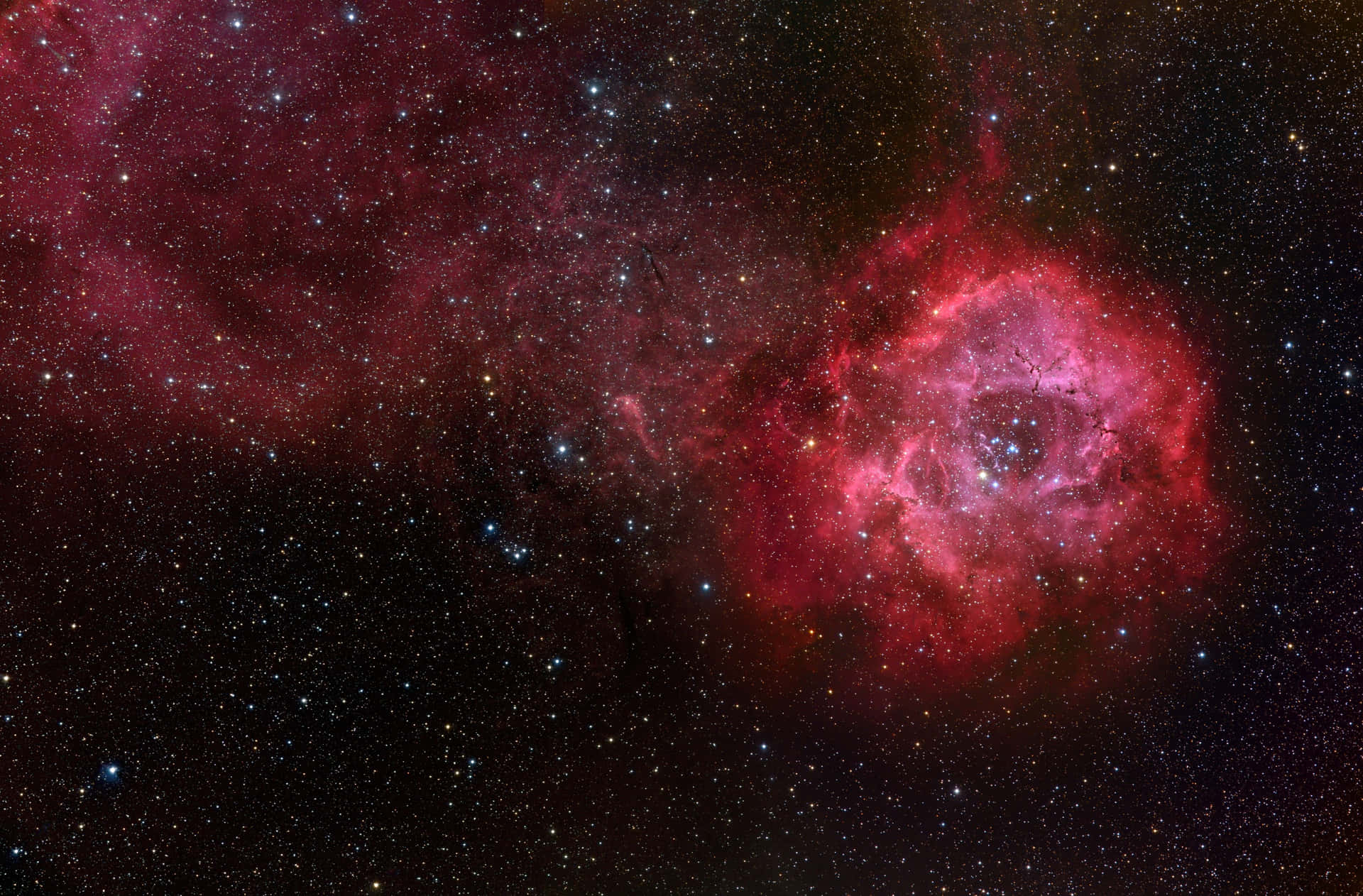 A Stunning View Of The Outer Space's Brilliant Red 4k Beauty. Background