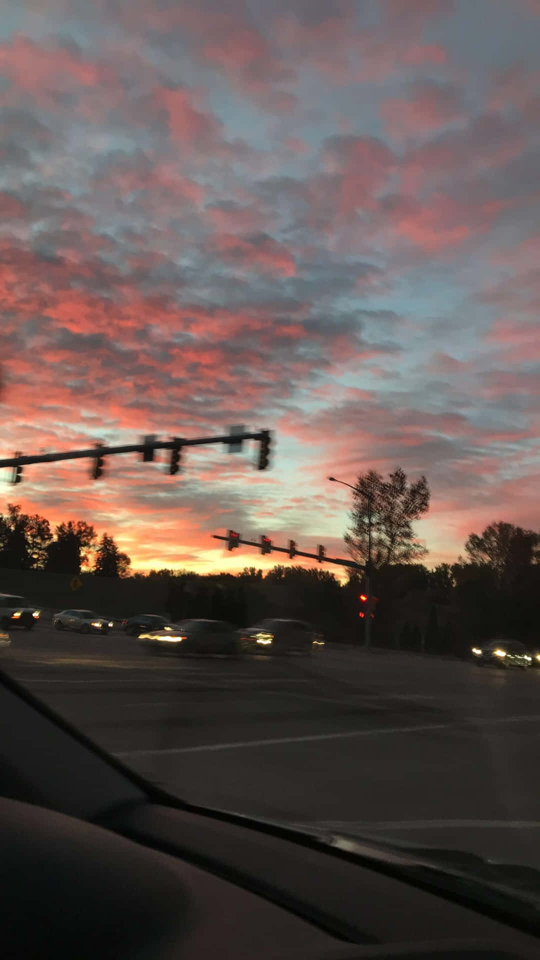 A Stunning View Of The Sun Setting Over An Endless Horizon. Background