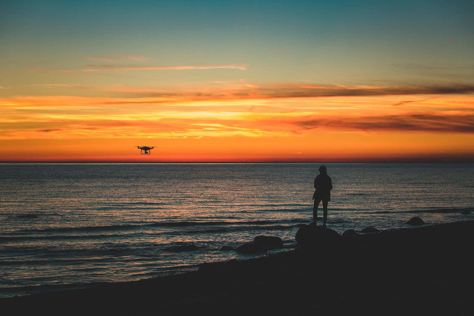 A Stunningly Peaceful View Of A Golden Sunset