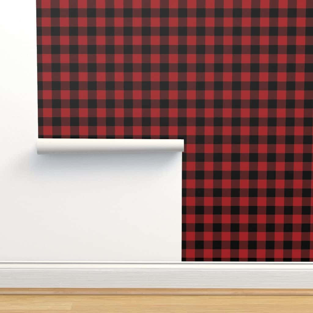 A Stylish And Bold Black And Red Plaid