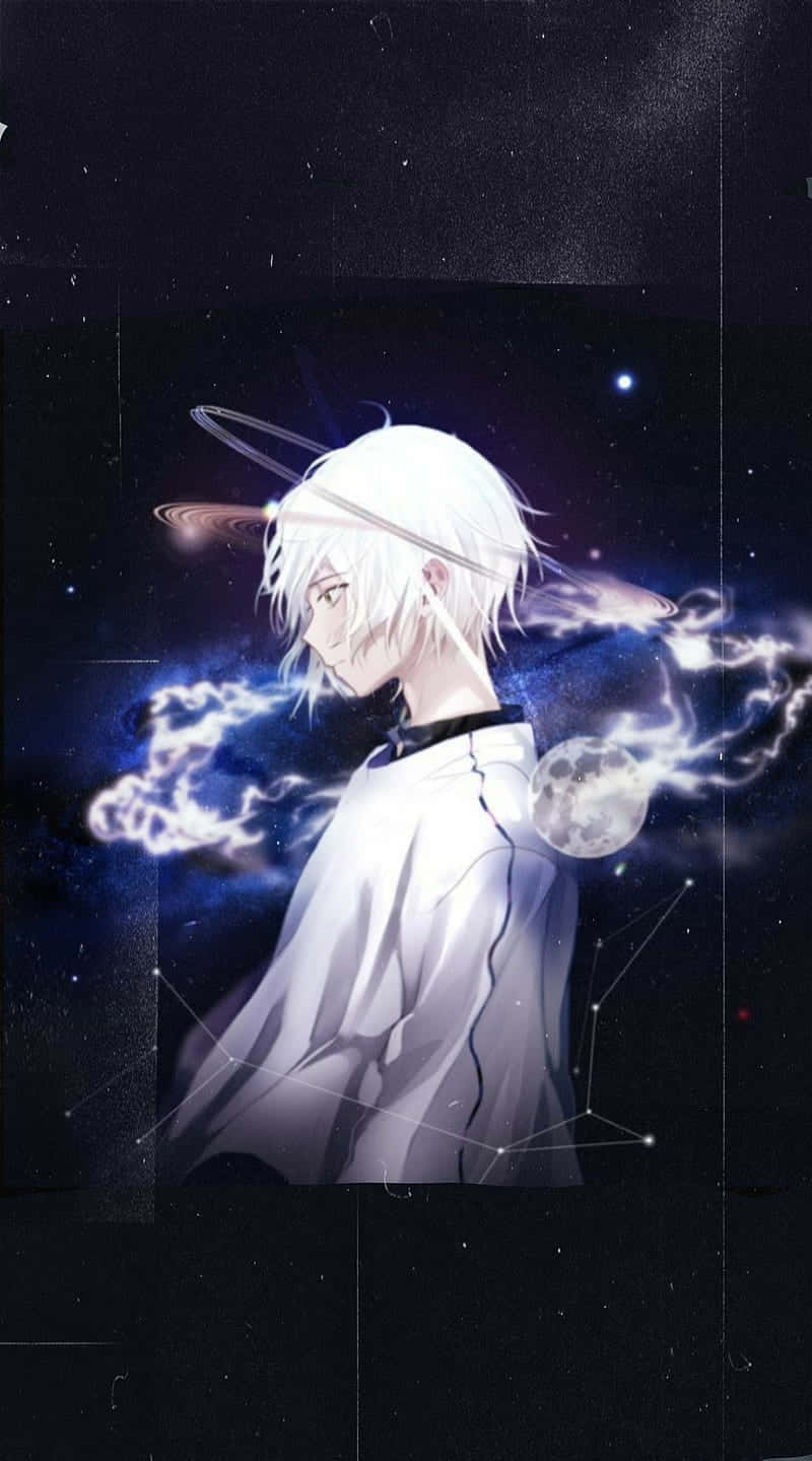A Stylish Anime Guy With Hair Flowing In The Wind Background