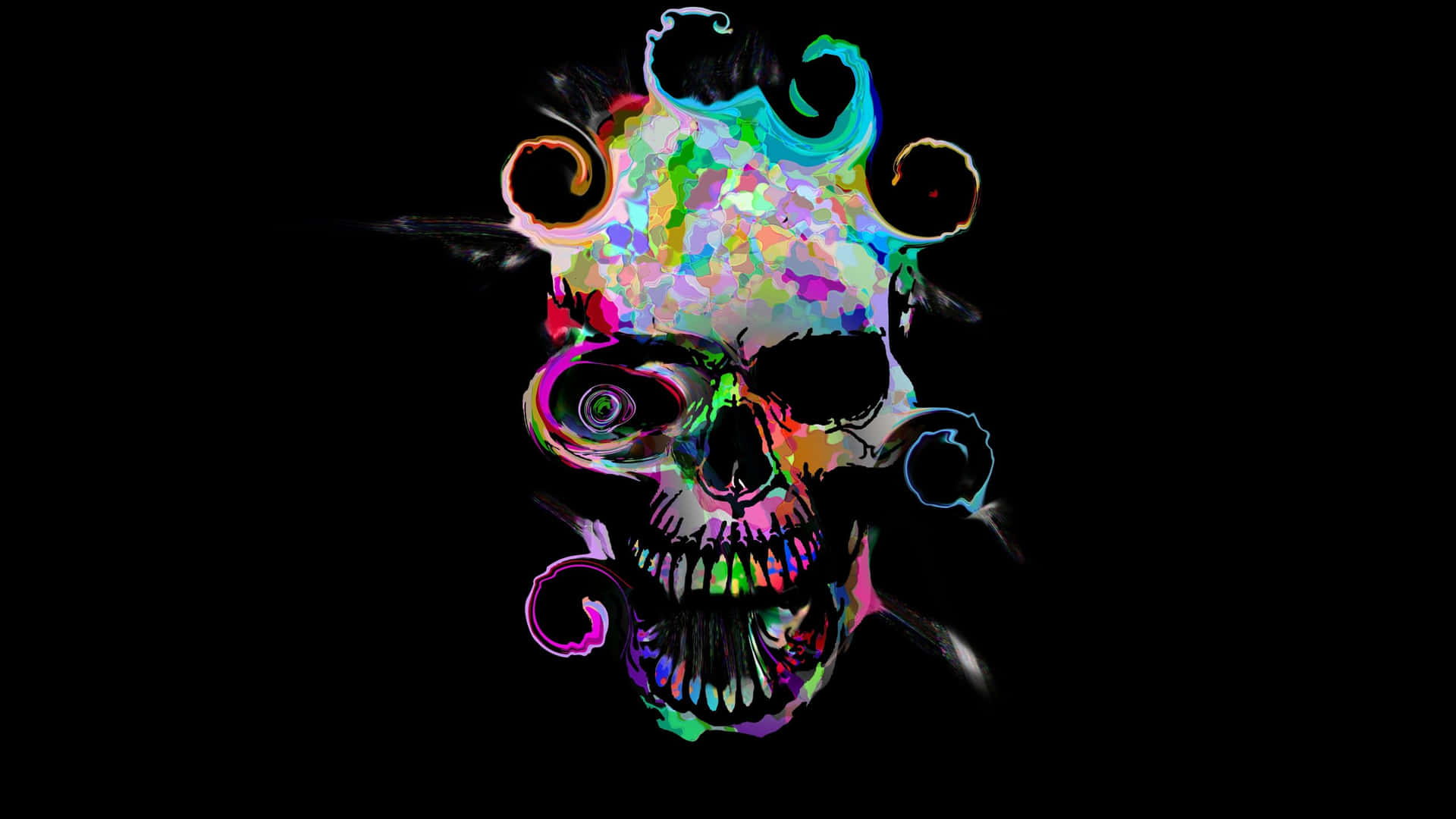 'a Stylized Sugar Skull Adorns This Wacky Yet Stylish Phone Case!' Background