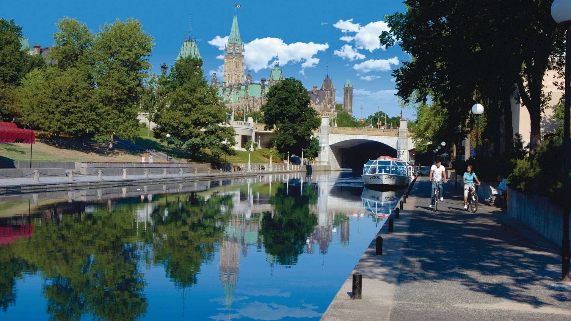 A Summer View Of Rideau Canal In Ottawa