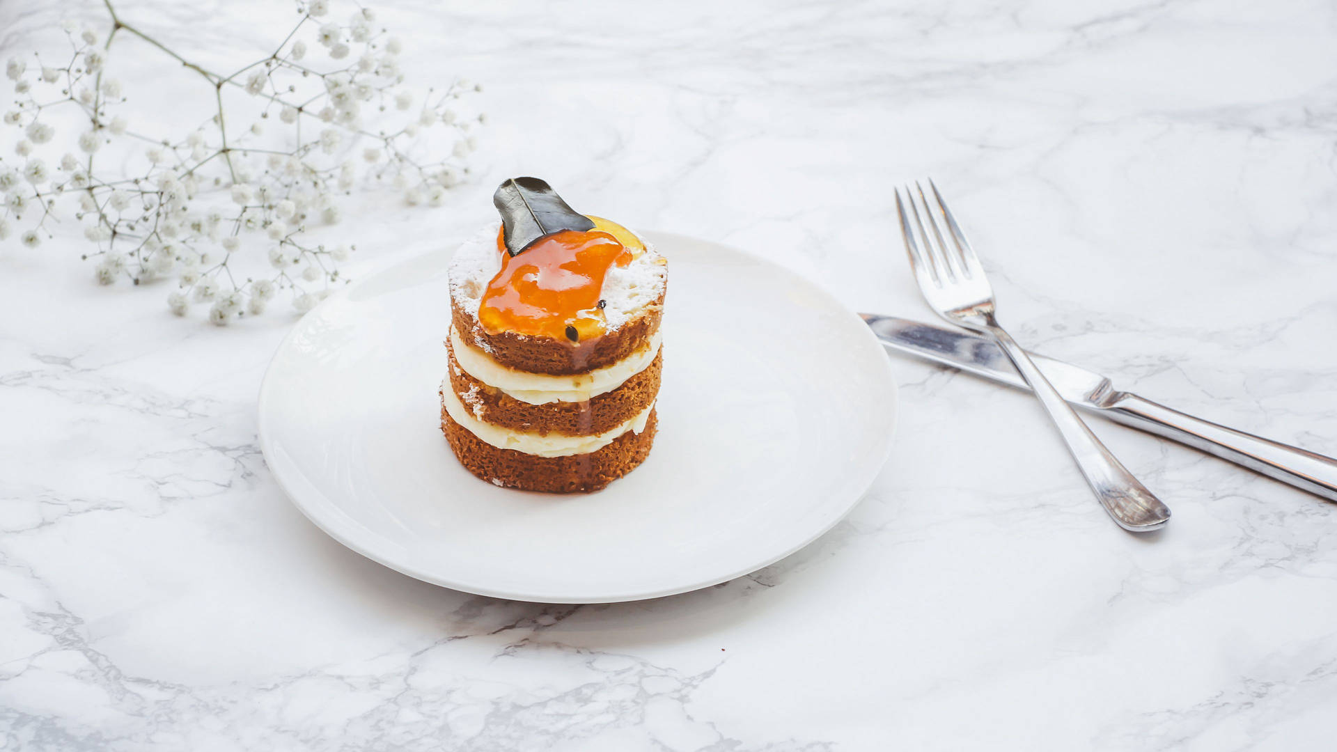 A Sumptuous Slice Of Carrot Cake Background