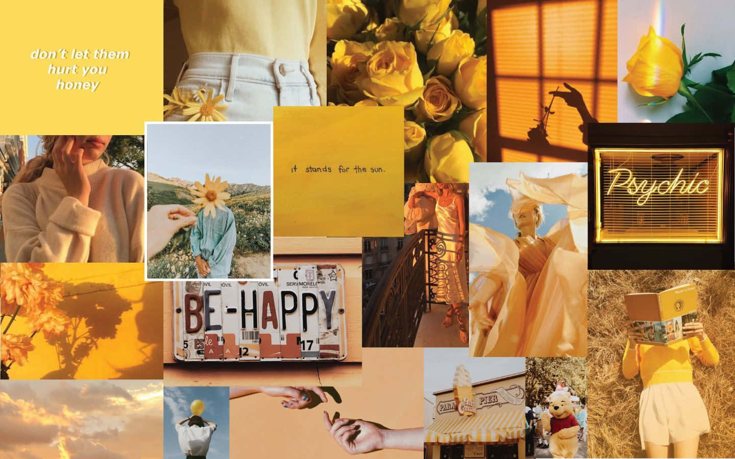 A Sunny Vibe Aesthetic Collage Background