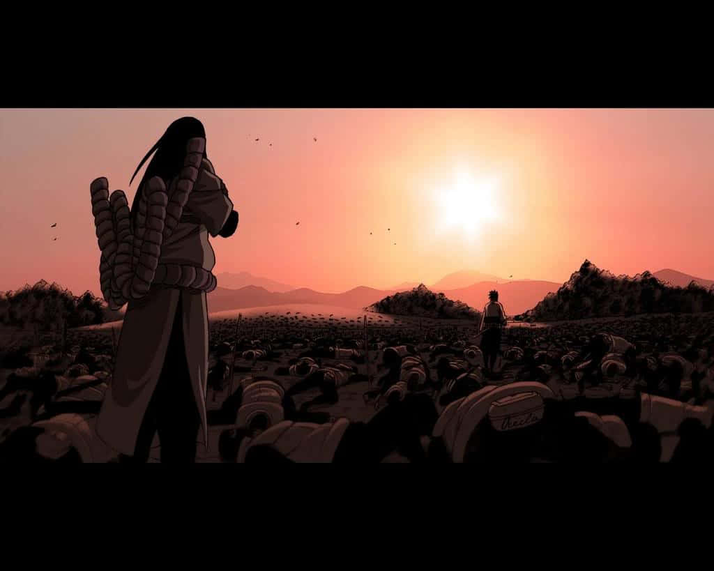 A Sunset In Naruto Landscape Background