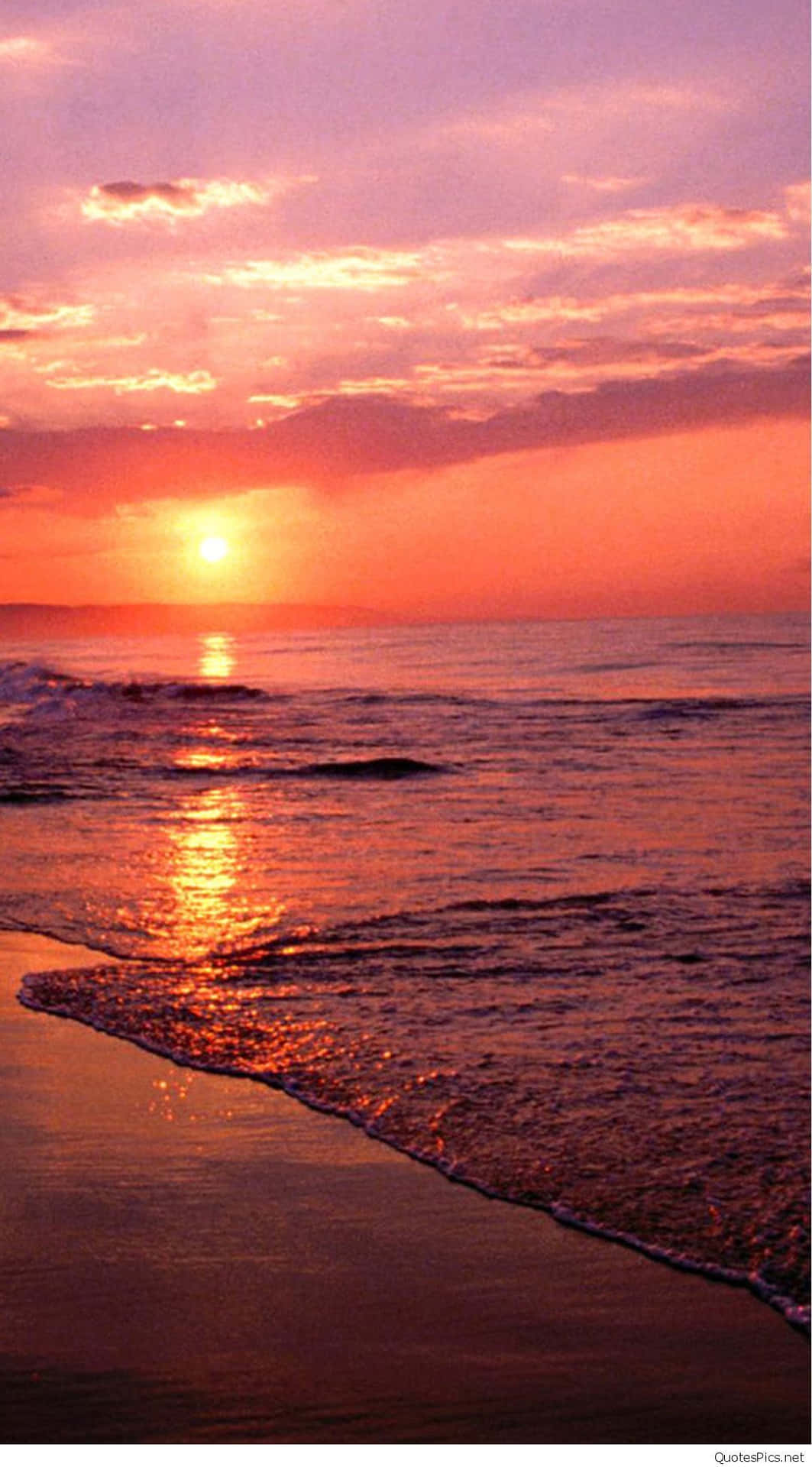 A Sunset On The Beach Background