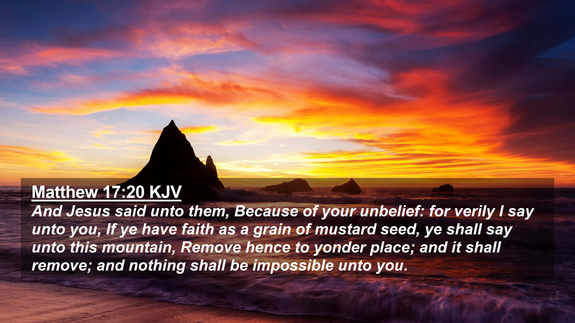 A Sunset With The Words Luke 22:41 Background