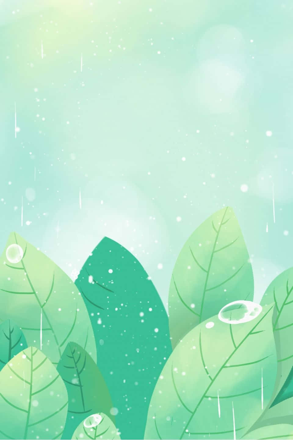 A Super Kawaii And Cute Green Creature Background