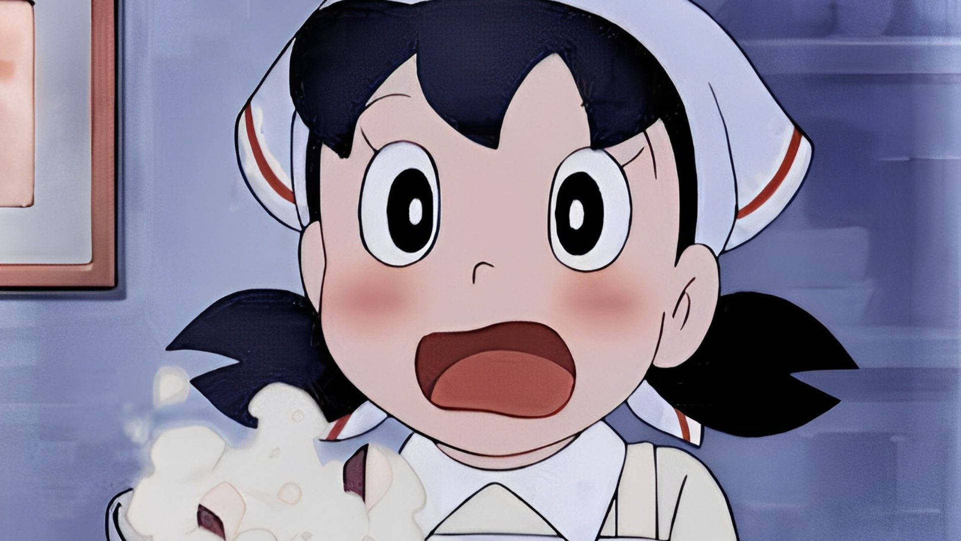 A Surprised Shizuka From Doraemon At Work