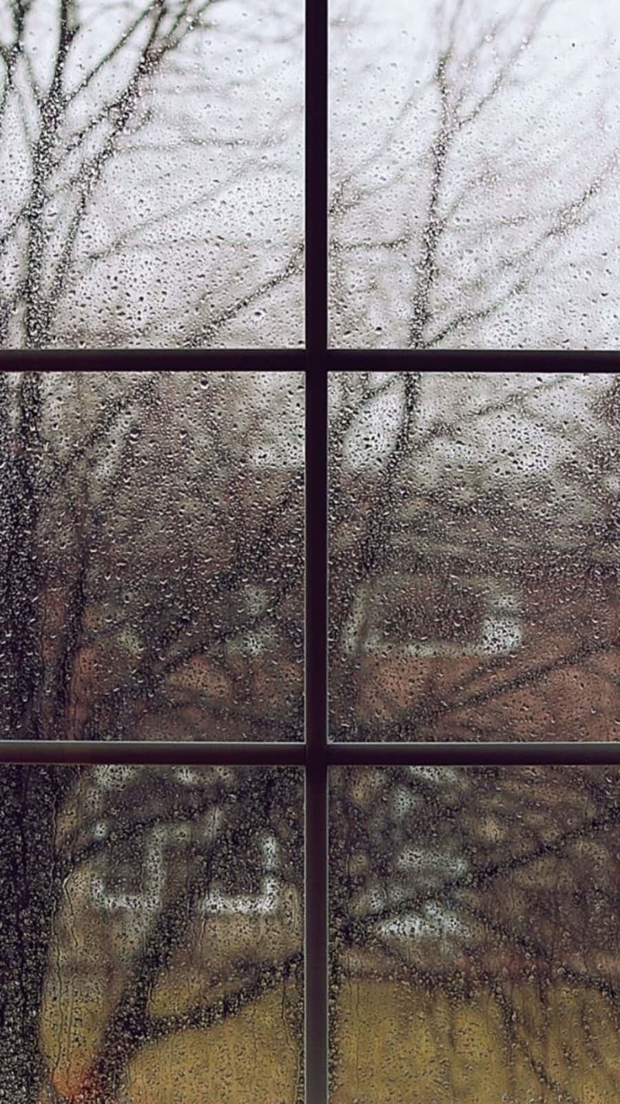A Surrealist View Of A Pavement Wet In The Rain, Creating A Beautiful Picture Of Shiny Reflections.