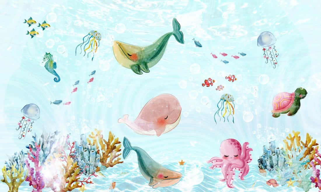 A Sweet Cartoon Animal That Will Make Your Day! Background