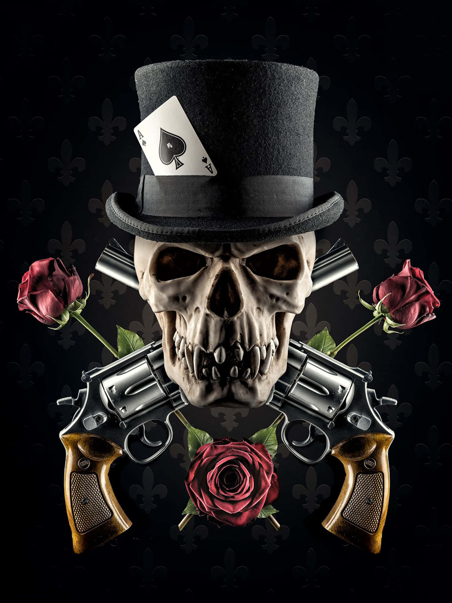 A Symbolic Combination Of Mortality And Beauty Background