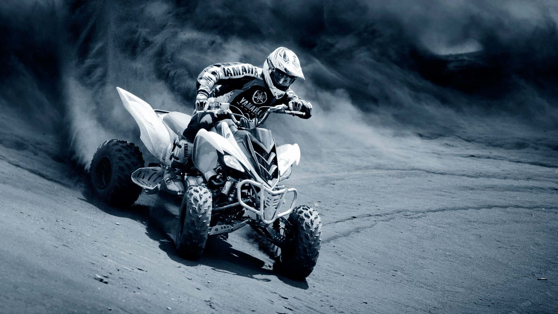 A T V Rider Action Shot Background
