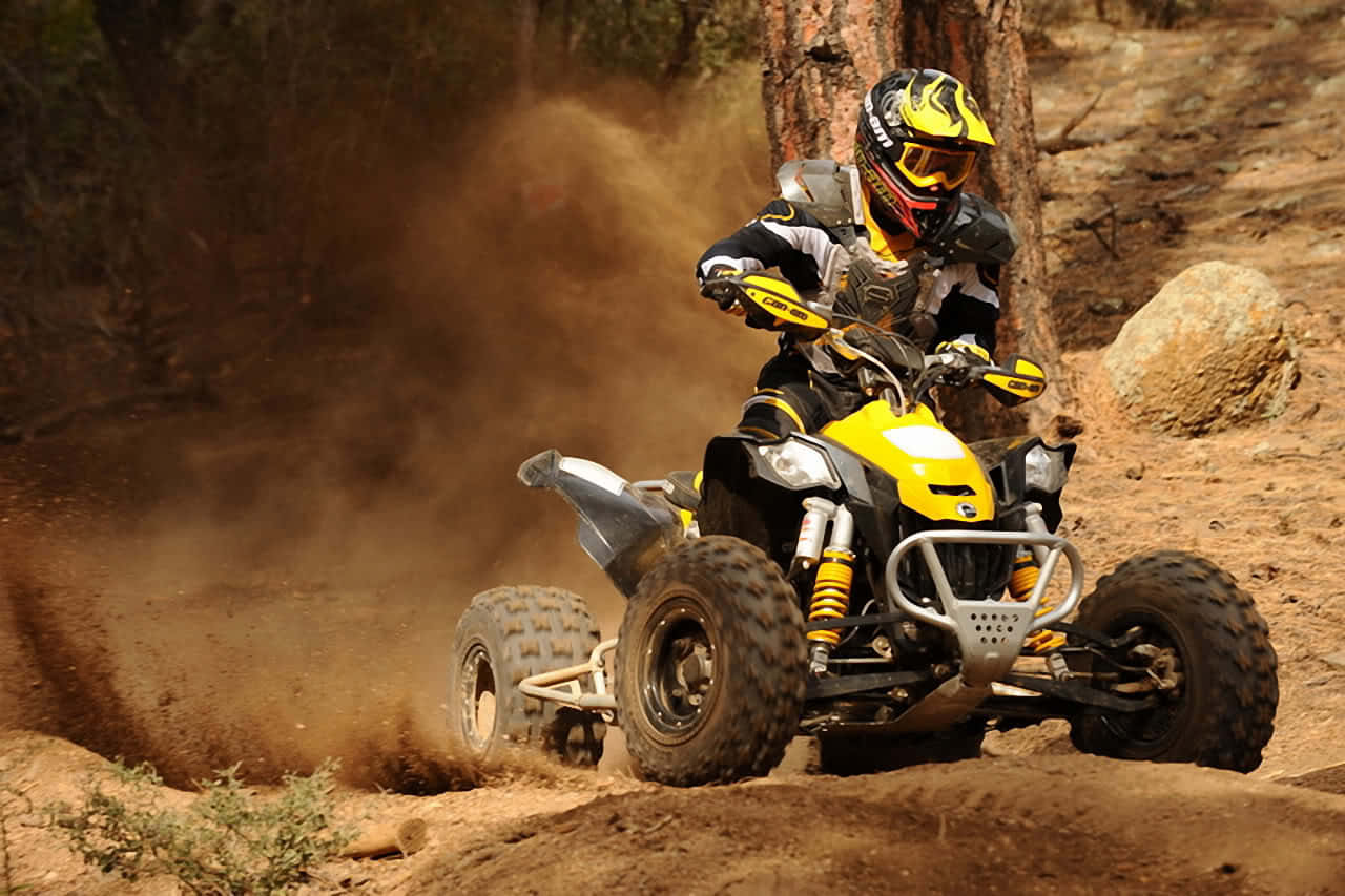 A T V Rider Dirt Track Action.jpg Background