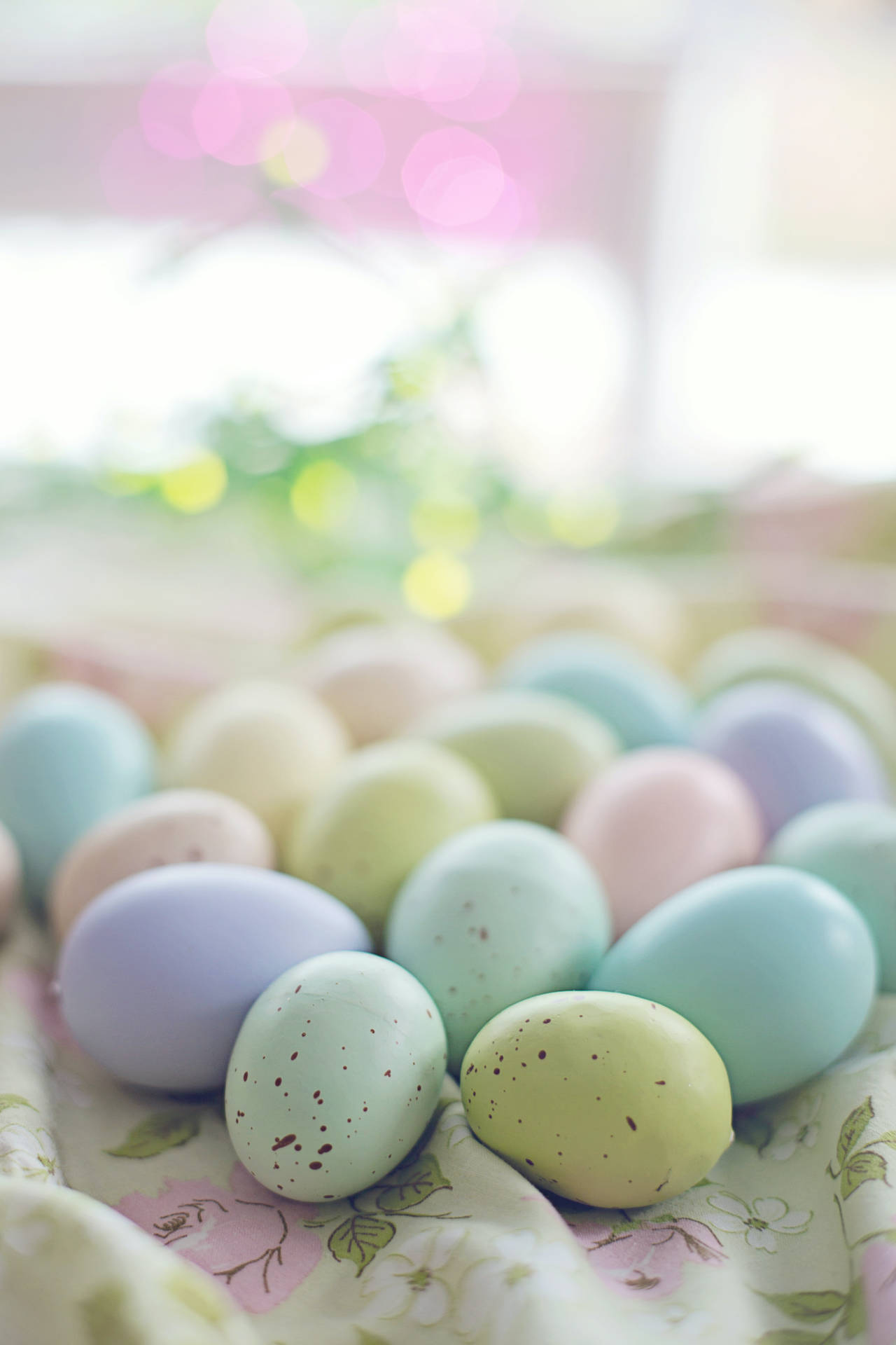 A Table With A Lot Of Eggs Background