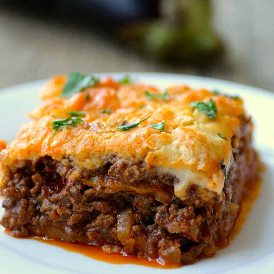 A Tasty Slice Of Baked Moussaka