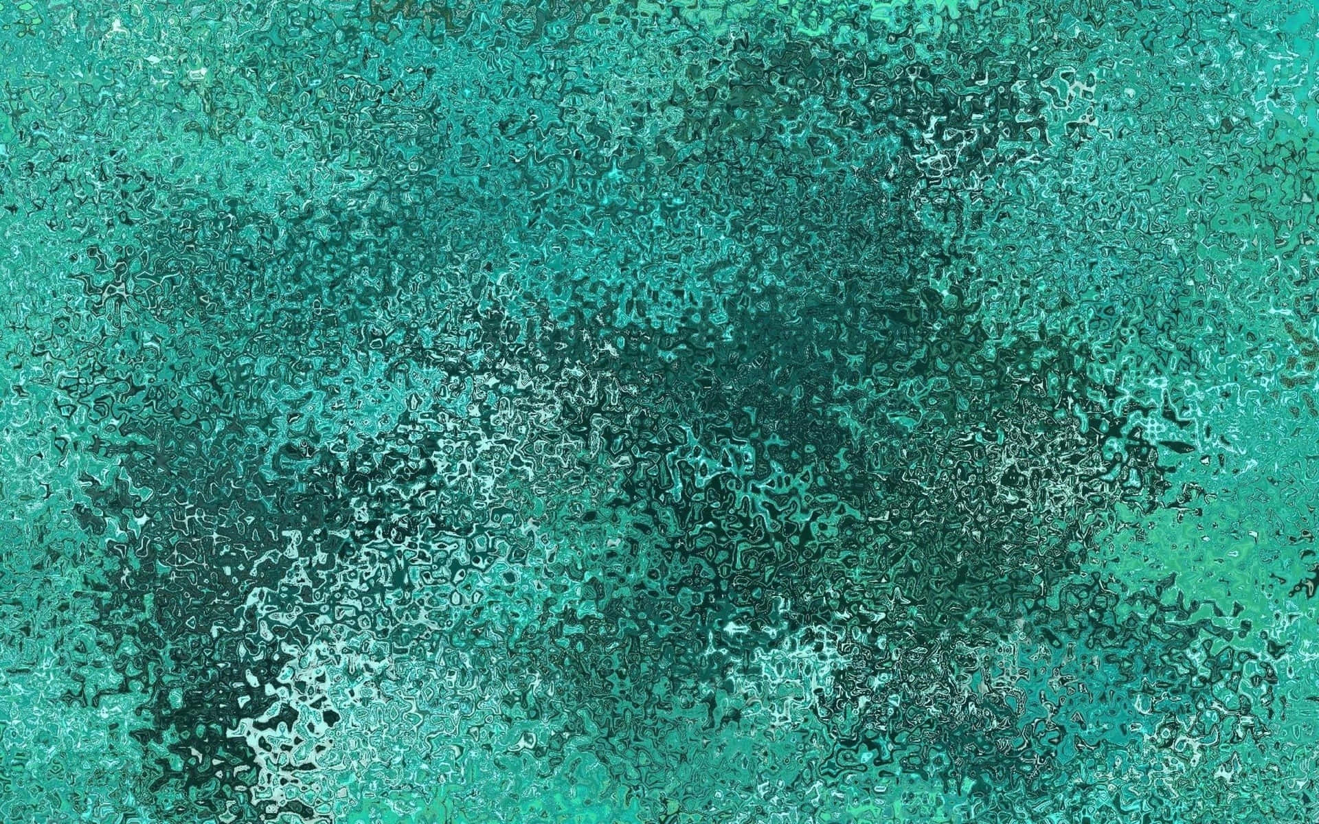 A Teal Aesthetic Laptop With Colorful Wallpapers Background