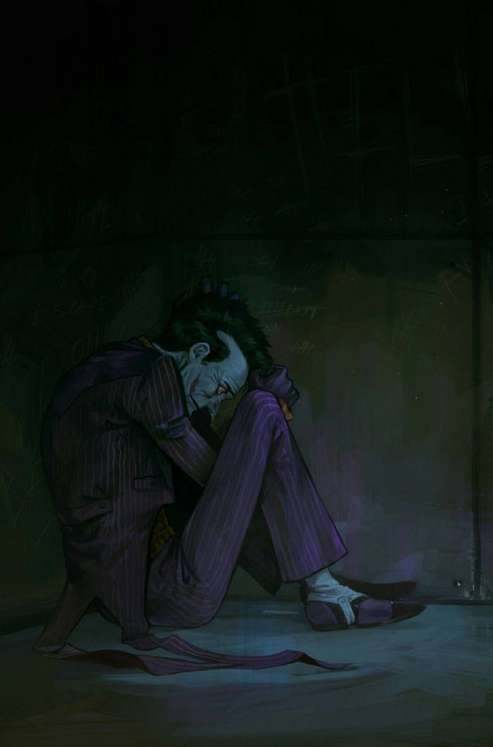 A Tearful Rendition Of The Joker Background