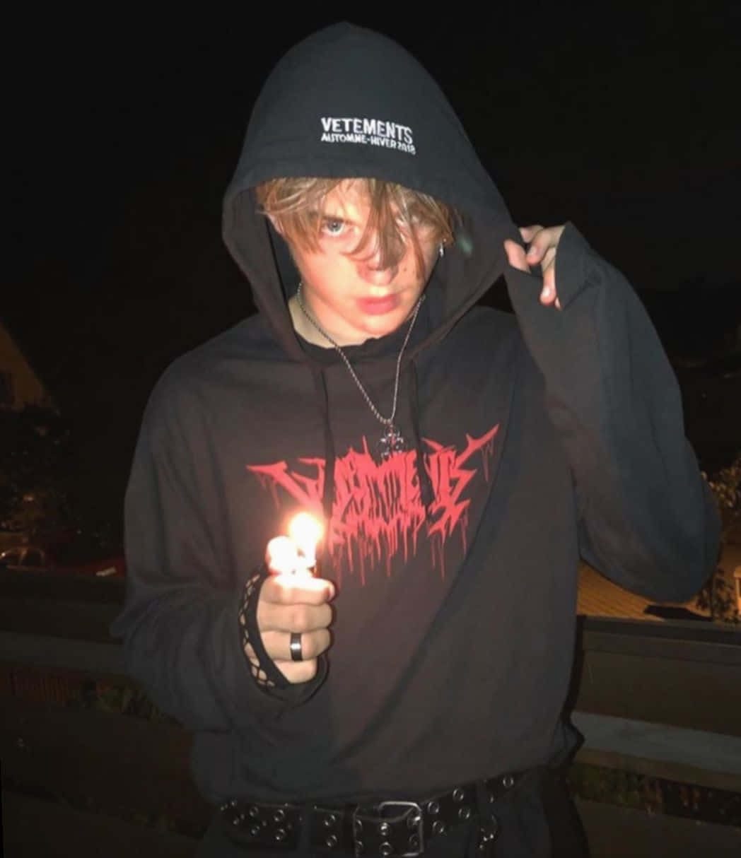 A Teenage Boy Enjoying Some Time Outside In Nature. Background