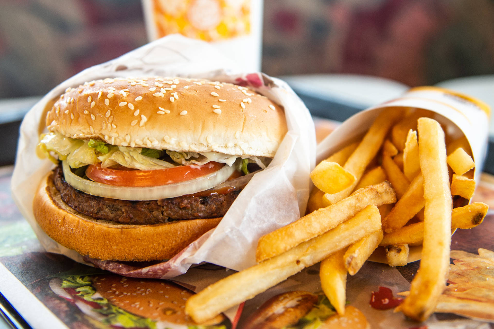 A Tempting Burger King Whopper In All Its Glory