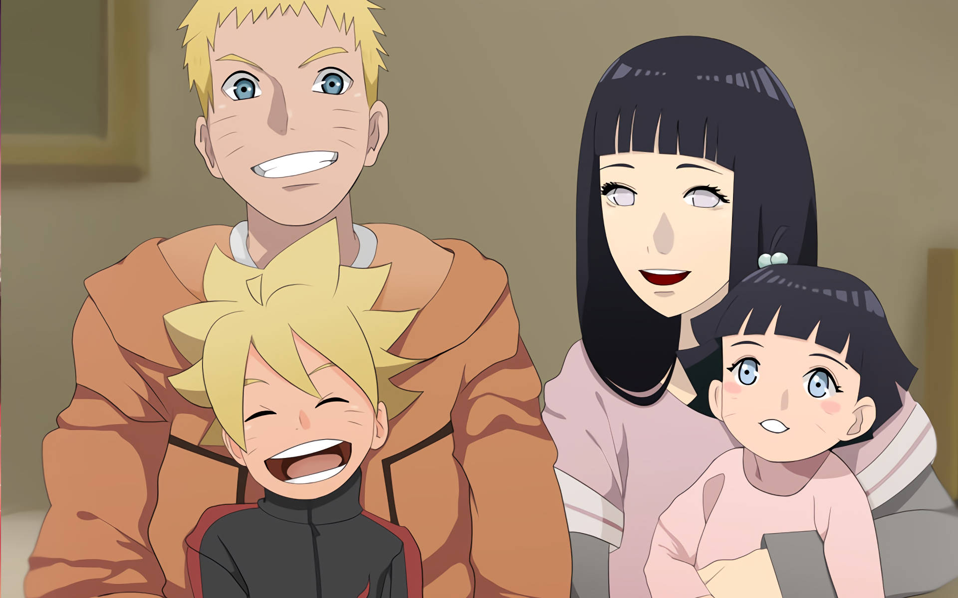 A Tender Moment Between Naruto And Hinata Background