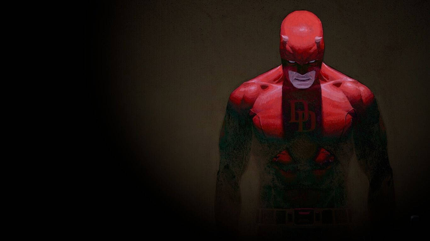 A Terrifying Stare Of Daredevil Background