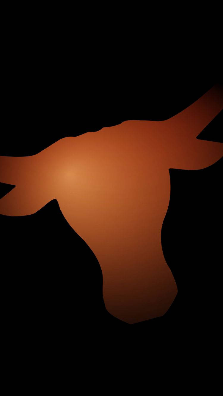 A Texas Longhorn Logo Is Shown On A Black Background