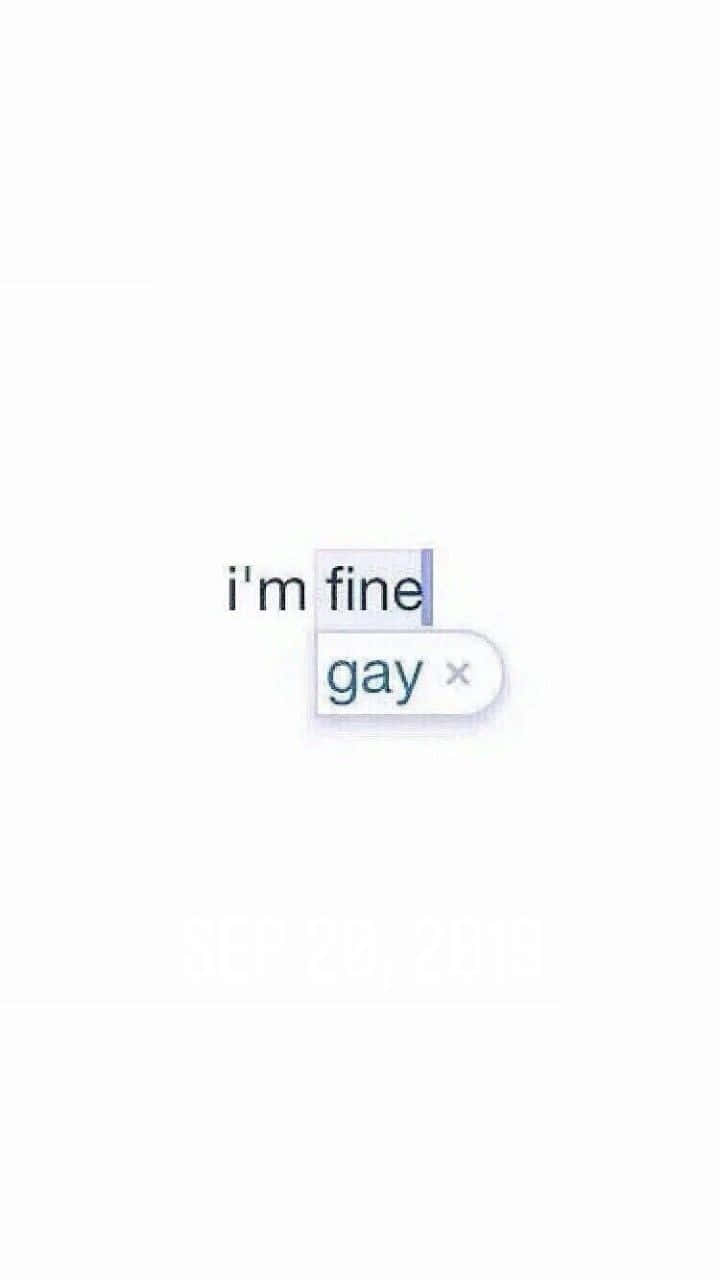 A Text Message That Says I'm Fine Gay Background