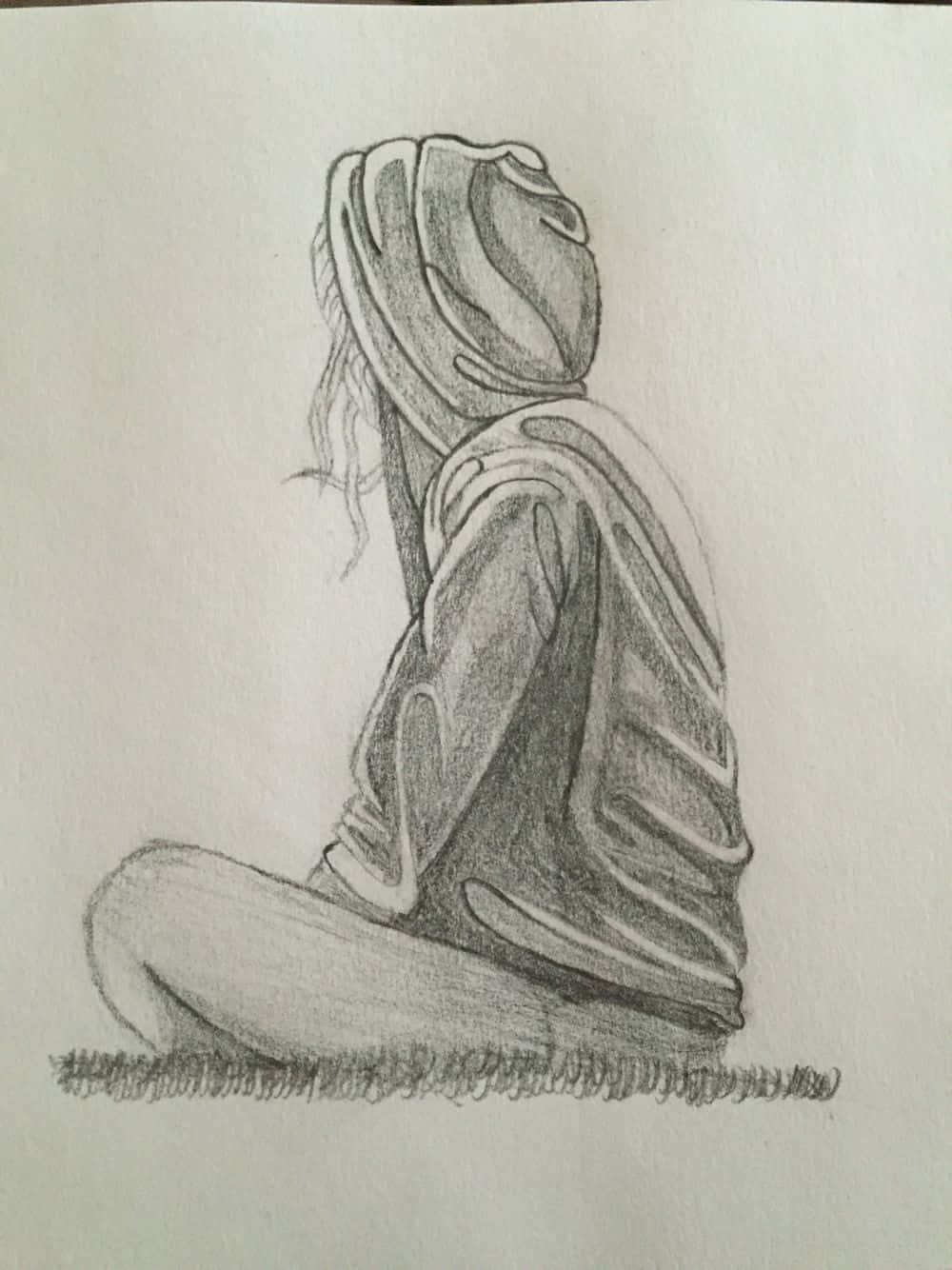 A Thoughtful Expression - Aesthetic Girl Drawing