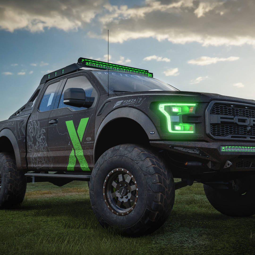 A Thrilling Blend Of Gaming And Automotive Power: Xbox Ford Raptor Background