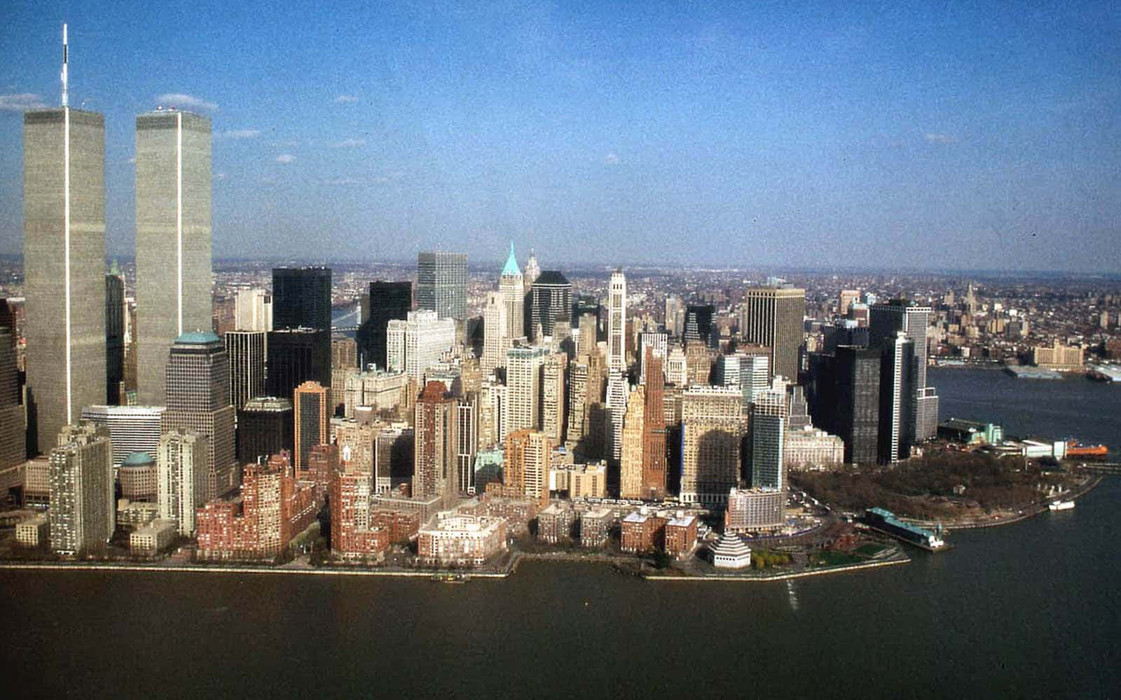 A Timeless Bird's-eye Perspective Of Old New York City Background