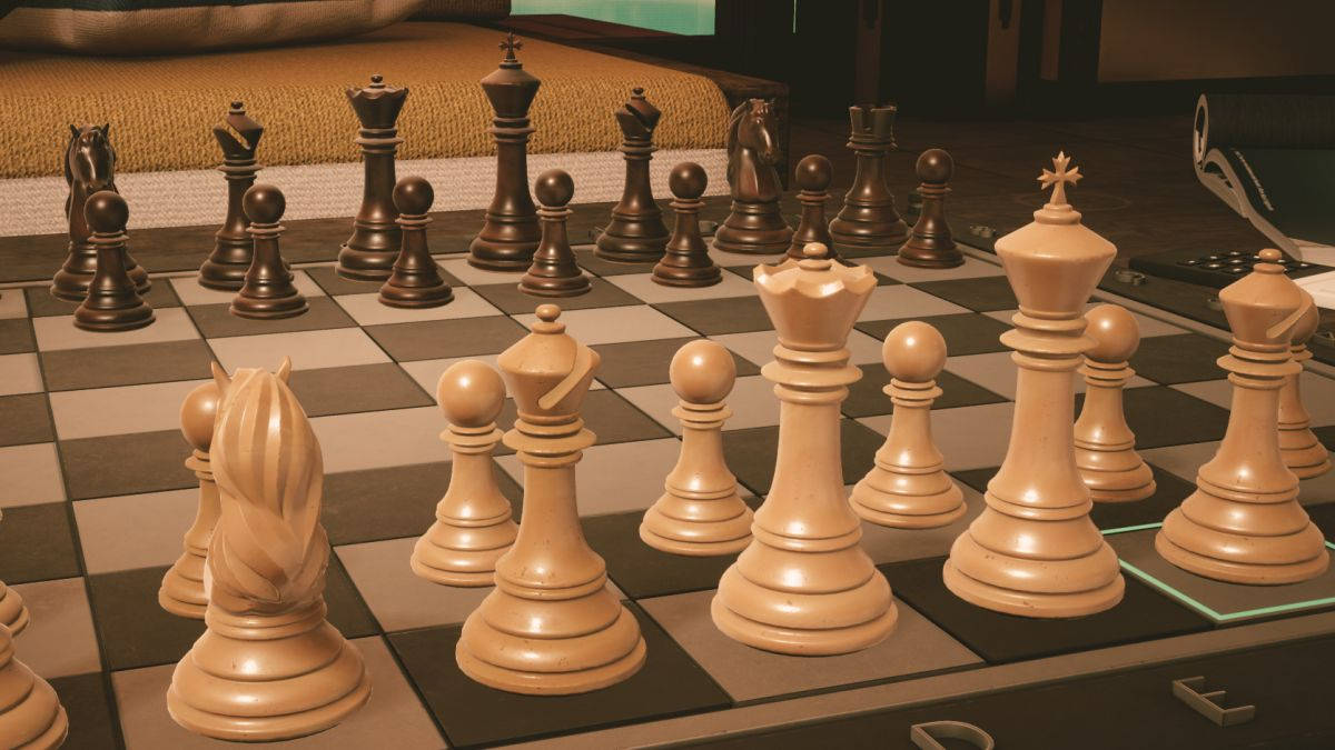 A Timeless Game - Vintage Ivory Chess Pieces Background