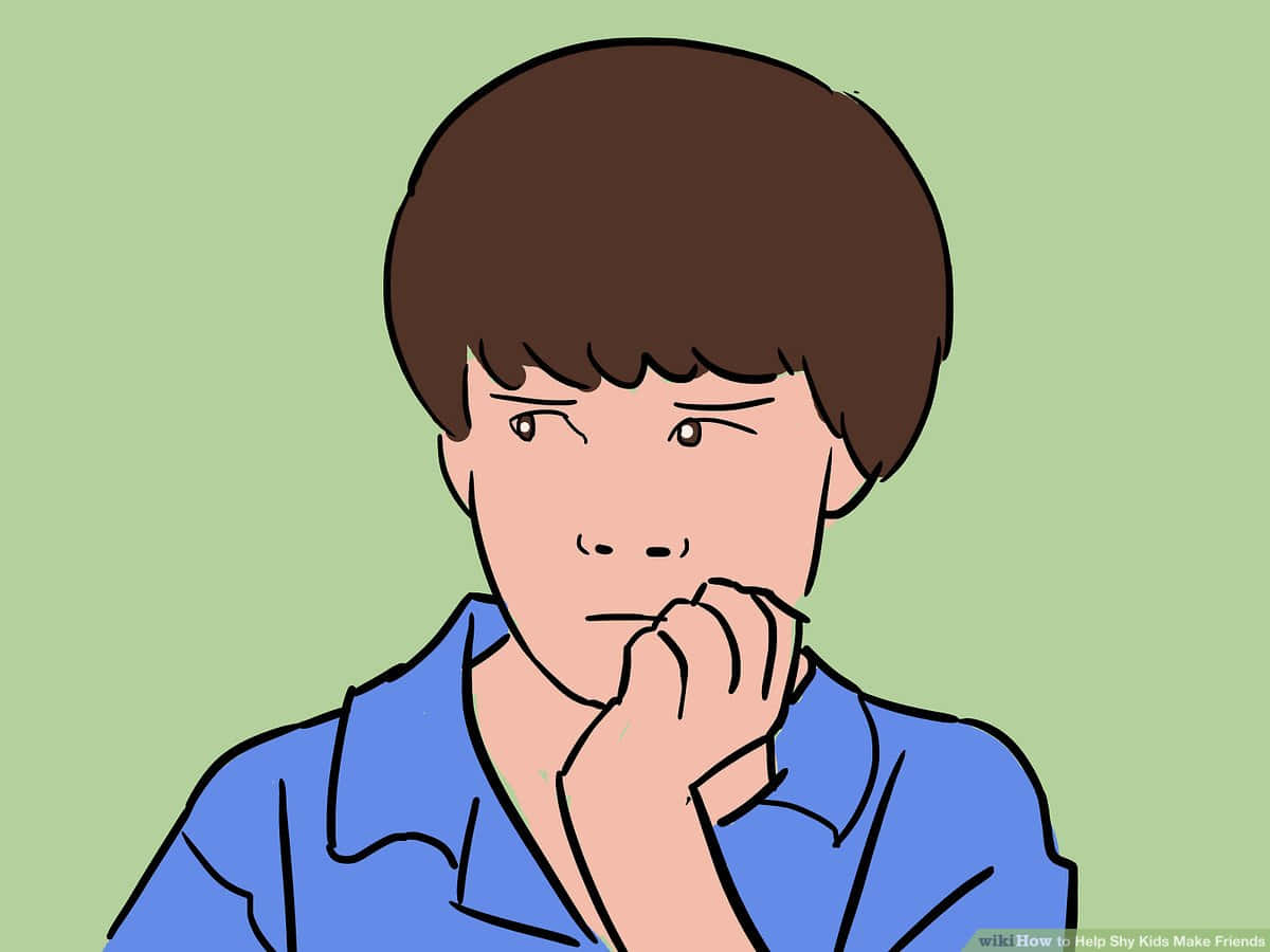 A Timid Man Reflecting His Thoughts