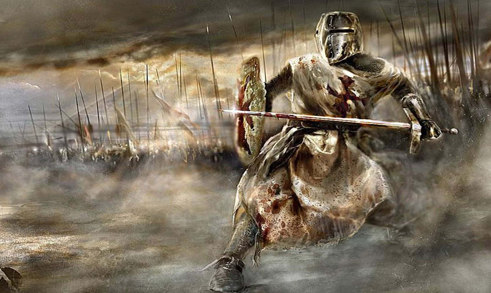 A Towering Monument To A Dark Age Of History Background