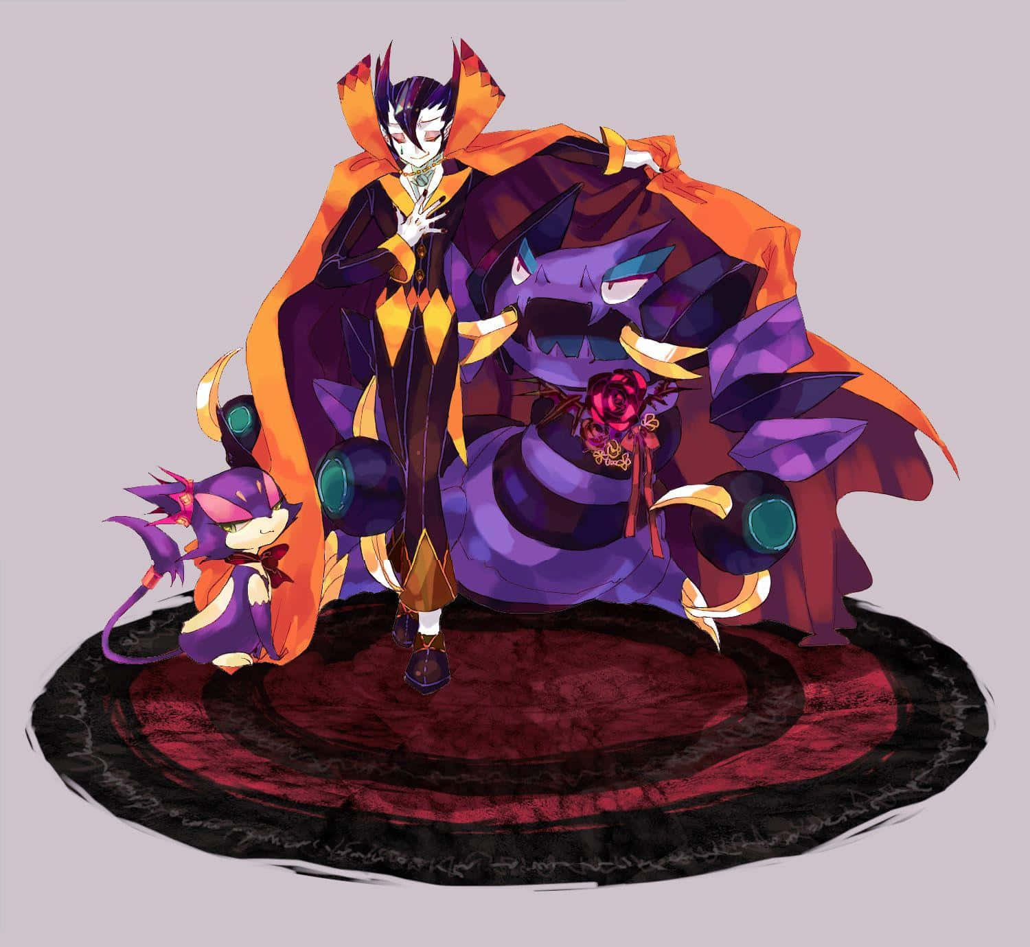 A Trainer With His Fierce Drapion Pokemon Background